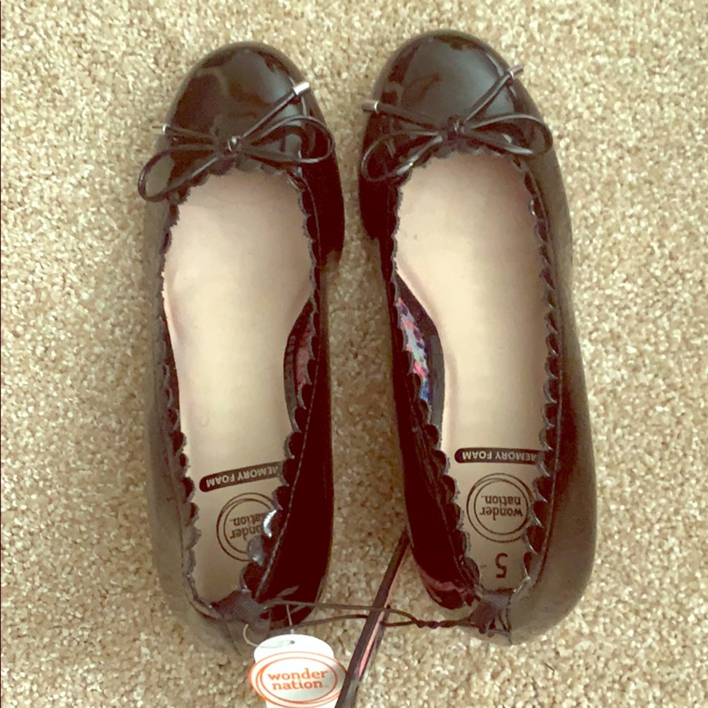 Black patent leather shoes